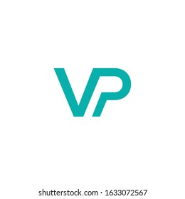 VP logo vector geometric icon
 