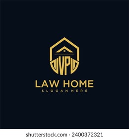 VP monogram initial logo for lawhome with shape home design