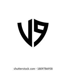 Pv Monogram Logo Shield Shape Design Stock Vector (Royalty Free ...