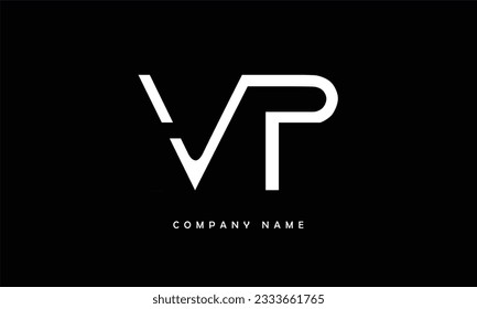 Monograma del logotipo de las letras abstractas VP, PV