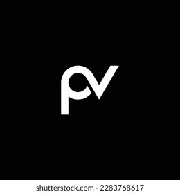 VP or PV abstract outstanding professional business awesome artistic branding company different colors illustration logo