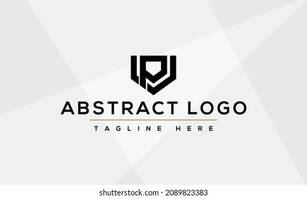 VP PV abstract vector logo monogram template