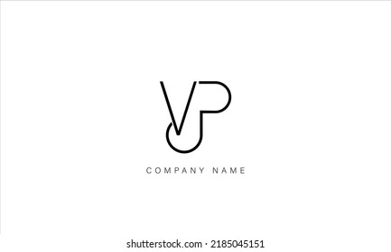 VP, PV Alphabet Letters Logo Monogram