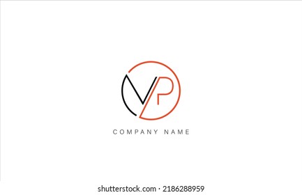 VP, PV Alphabet Letters Logo Monogram