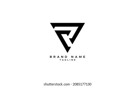 VP, PV, AV, VA, Abstract initial monogram letter alphabet logo design