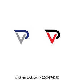 VP or PV Letters Logo Vector 002