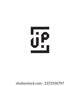 VP square concept retro logo in high quality professional design that will print well across any print media