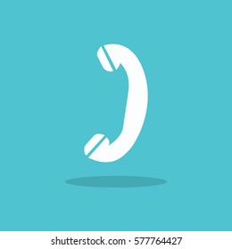 vPhone icon in trendy flat style isolated on grey background. Handset icon with waves. Telephone symbol for your design, logo, UI.