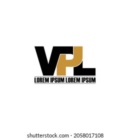 vector de diseño de logotipo de monocasco de letras VPL