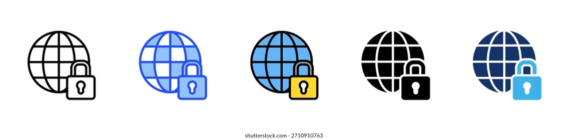 VPN-Zugriffssymbolsammlung mit mehreren Stilen