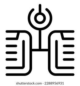 Vpn punto de acceso vector de contorno de icono. Software seguro. Seguridad en línea