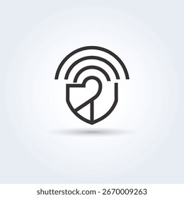 VPN app logo design template