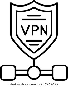 Vpn Art vector Icon Design Illustration