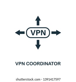 Vpn Coordinator icon. Creative element design from icons collection. Pixel perfect Vpn Coordinator icon for web design, apps, software, print usage.