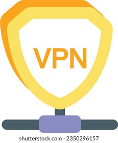  vpn flat icon design style
