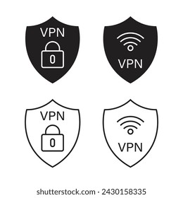 Vpn. Free Security Icon Set Vector Design.