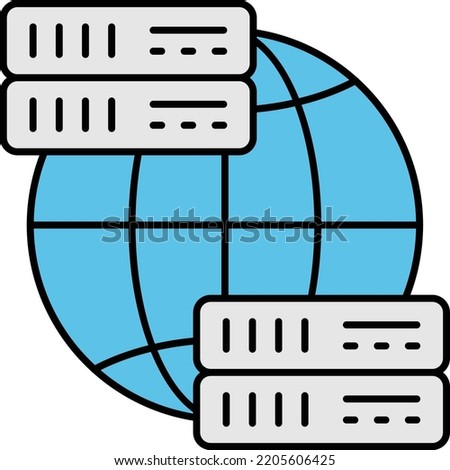 VPN geo-location vector color icon design, Big data Symbol, Business intelligence Sign,Web hosting and Data Center Stock Illustration, Server Location Concept