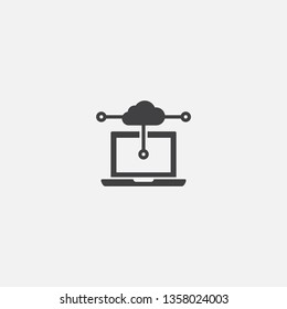VPN Glyph icon. Simple sign illustration. VPN symbol design. Can be used for web, print and mobile