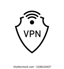 VPN-Symboldesign einzeln auf weißem Hintergrund