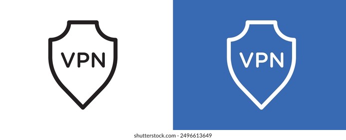 VPN icon logo sign set vector outline