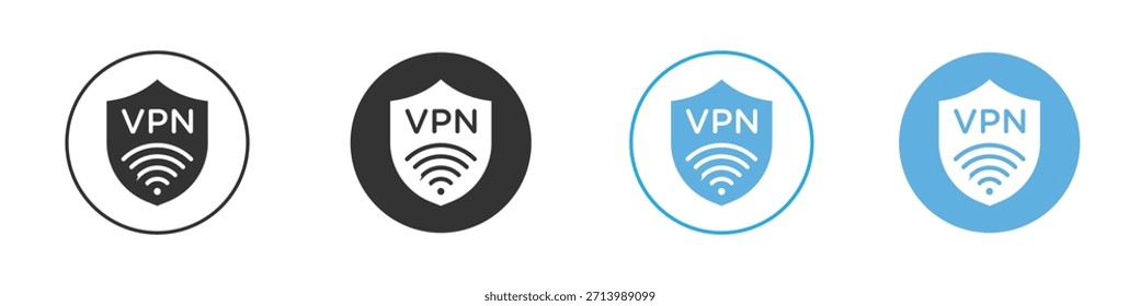 Vpn icon Logo Template Design set