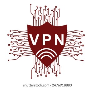 VPN-Symbol-Logo. Vektorillustration