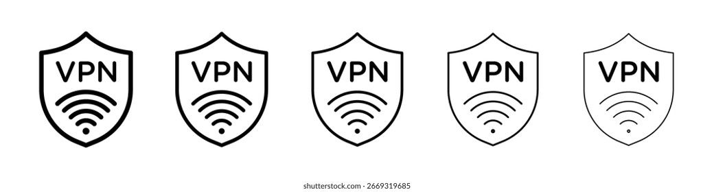 Vpn icon for mobile concept and web design.