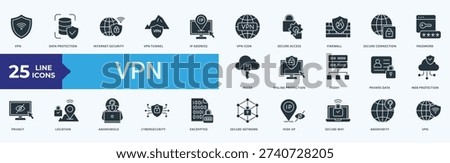 VPN  Icon Pack Illustration Vector Glyph Style