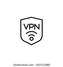 Icono Vpn. Símbolo y signo de red privada. icono de red privada virtual.