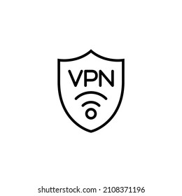 Icono Vpn. Símbolo y signo de red privada. icono de red privada virtual.