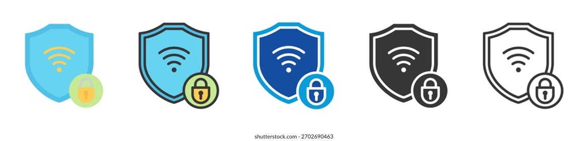 vpn Symbol Set Multi-Stil verschiedene Sammlung