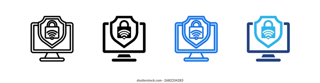 Vpn Icon Set Multiple Style Collection