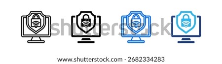 Vpn Icon Set Multiple Style Collection