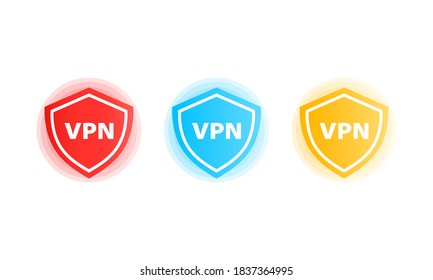 VPN icon set. Virtual private network. Vector EPS 10. Isolated on white background - Shutterstock ID 1837364995