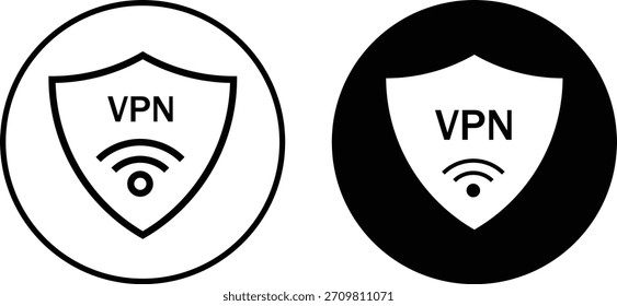 Vpn icon set. Virtual Private Network symbols. Virtual Private Network sign. Internet security graphic design. Privacy and tunneling signs
