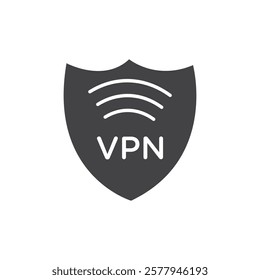 Vpn icon Simple thin line flat symbol