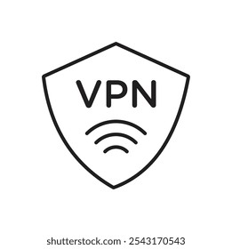 Vpn icon. simple vecor icon.