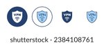 Vpn icon vector. Private network sign and symbol. virtual private network icon.