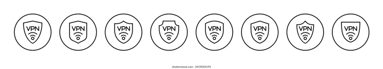 Vpn icon vector. Private network sign and symbol. virtual private network icon.