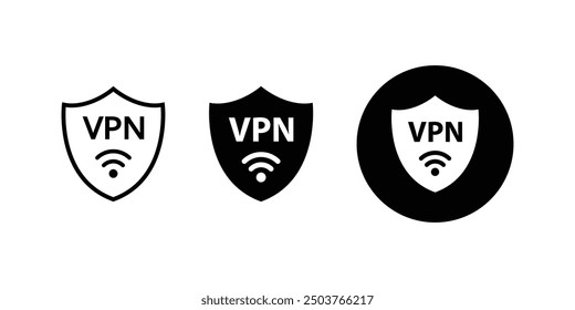 VPN icon vector. Private network sign and symbol. Virtual private network icon.