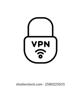 Vpn icon vector. Private network sign and symbol. virtual private network icon.