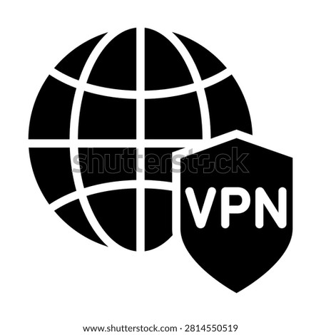 VPN icon vector. Secure connection illustration sign. Virtual private network symbol. VPN logo or mark.