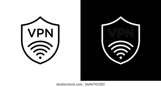 Vpn icon vector simple element illustration editable