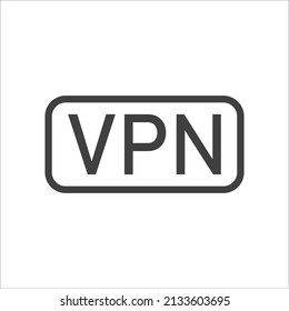 VPN-Icon-Vektorgrafik. Symbol für virtuelles privates Netzwerk. Internet Security VPN Concept Icon.
