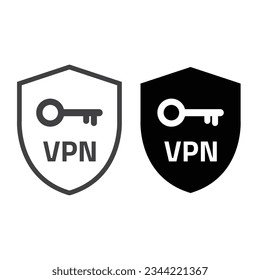 VPN icon vector. Virtual Private Network icon. Internet Security VPN Concept Icon