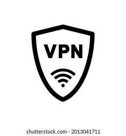 Vector de icono VPN. símbolo de seguridad web. protección de datos de privacidad.