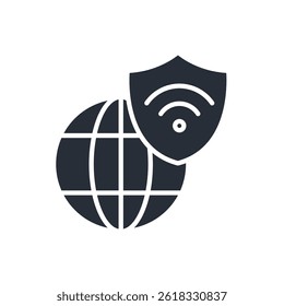 Icono de VPN. Vector. Trazo editable. Signo de estilo lineal para uso Diseño web, logotipo. Ilustración de símbolo.