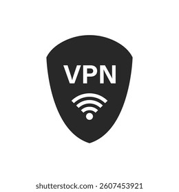 VPN icon. Virtual Private Network sign symbol. Representing secure internet connections and online privacy protection. Perfect for digital security, VPN apps, and cybersecurity-related services. Vecto