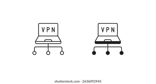 vpn icon with white background vector stock illustration