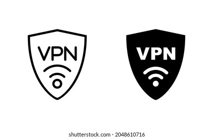 Iconos Vpn establecidos. Símbolo y signo de red privada. icono de red privada virtual.